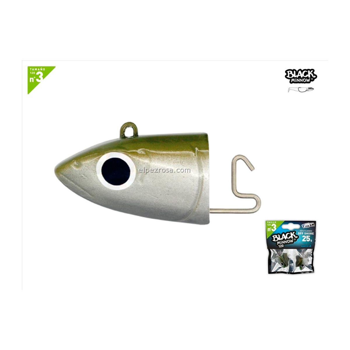 BLACK MINOW EXTRA DEEP JIG HEAD 50 GR