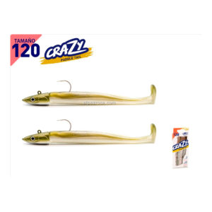 CRAZY PADDLE TAIL 120 DOBLE COMBO 15GR KAKI
