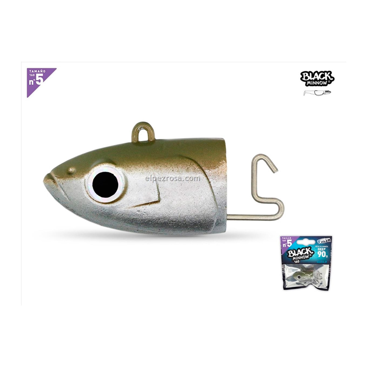 BLACK MINOW 160 DEEP JIG HEAD 90 GR KAKI