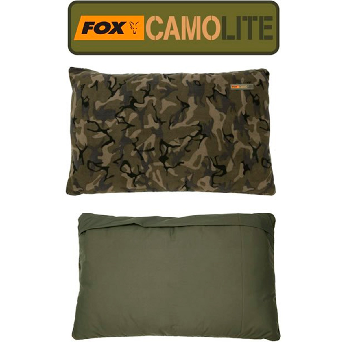 thumbnail interactive-video image 1 of Fox Camolite Camo Fleece Pillow For Carp Fishing – CSB077 – Bivvy Comfort 1 of 2